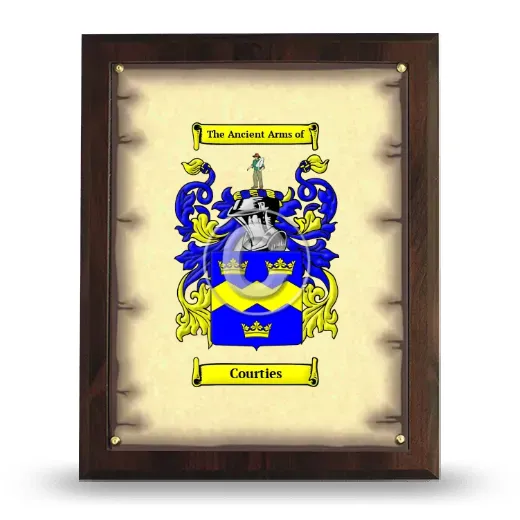Courties Coat of Arms Plaque