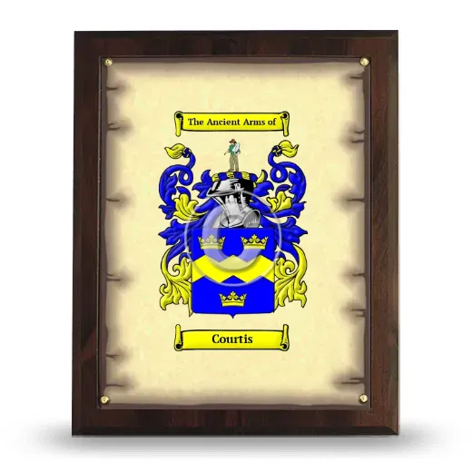 Courtis Coat of Arms Plaque