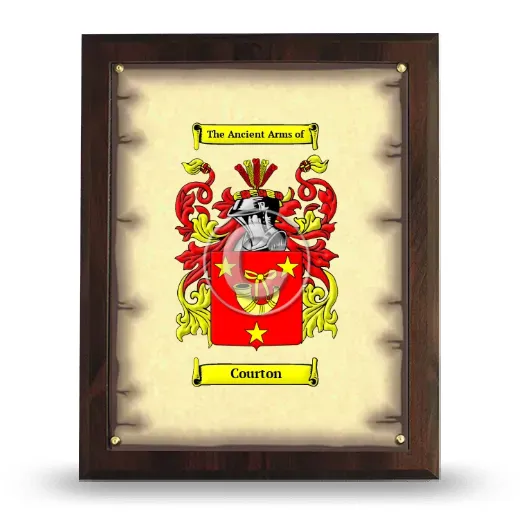 Courton Coat of Arms Plaque