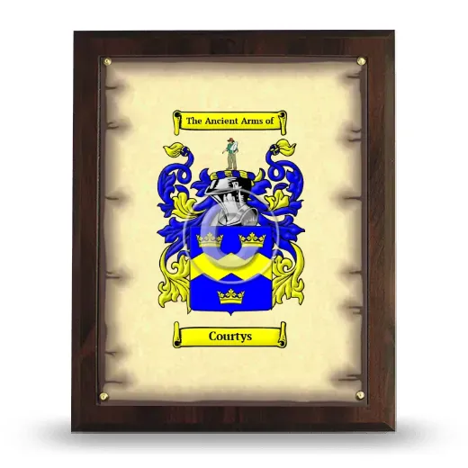 Courtys Coat of Arms Plaque