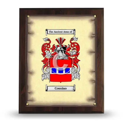 Cousino Coat of Arms Plaque