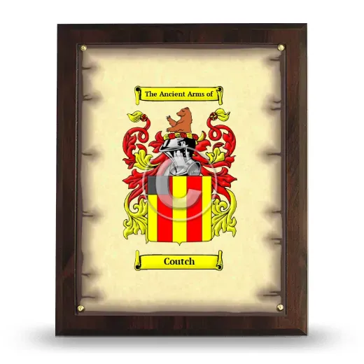 Coutch Coat of Arms Plaque