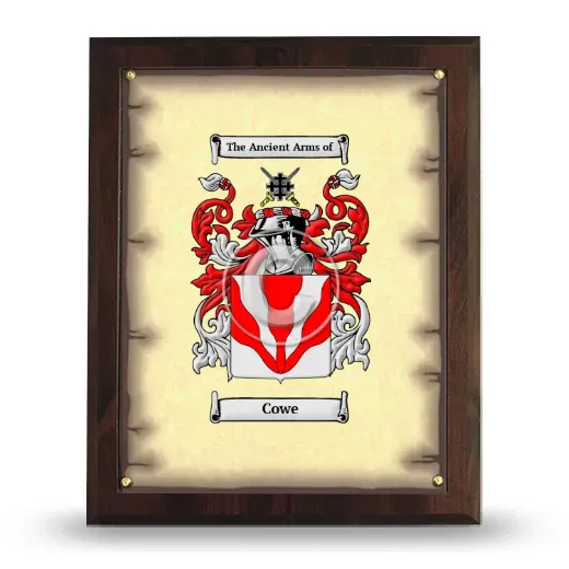 Cowe Coat of Arms Plaque