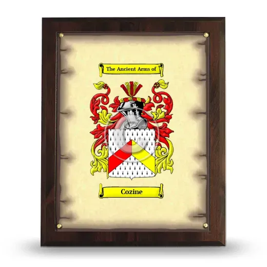 Cozine Coat of Arms Plaque