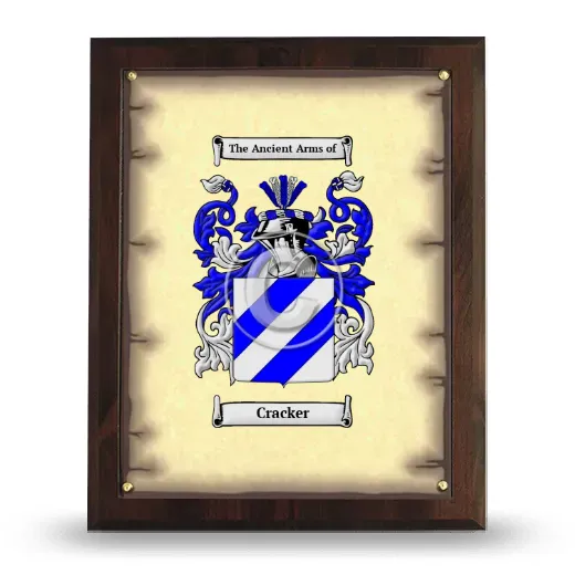 Cracker Coat of Arms Plaque