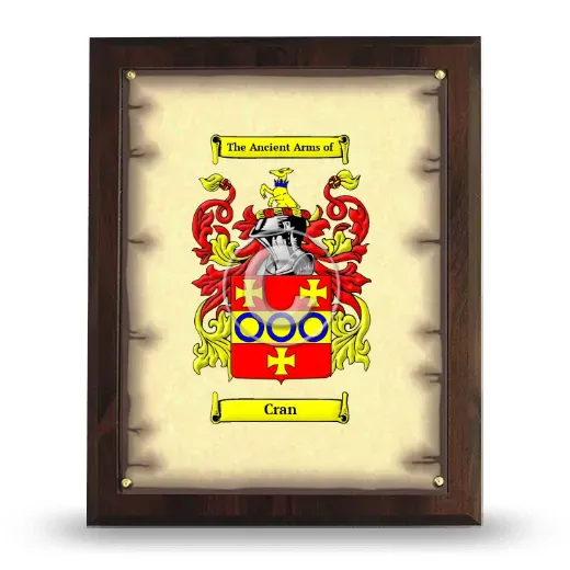Cran Coat of Arms Plaque