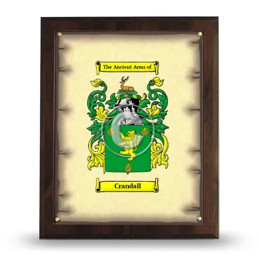 Crandall Coat of Arms Plaque