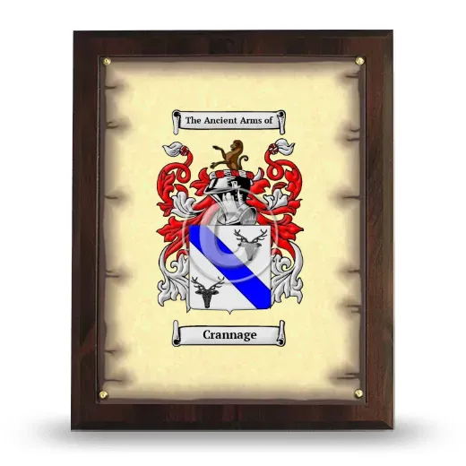Crannage Coat of Arms Plaque