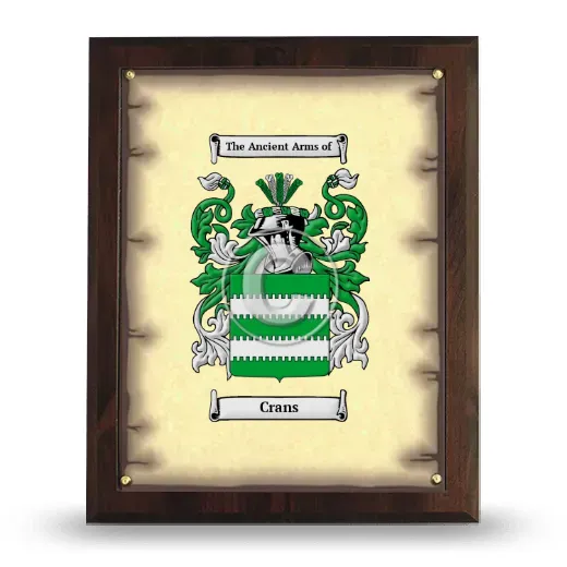 Crans Coat of Arms Plaque