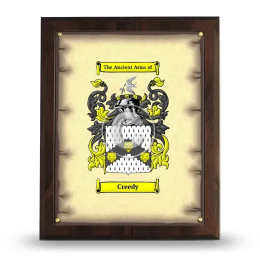 Creedy Coat of Arms Plaque