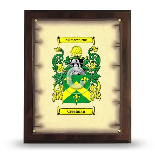 Creelman Coat of Arms Plaque