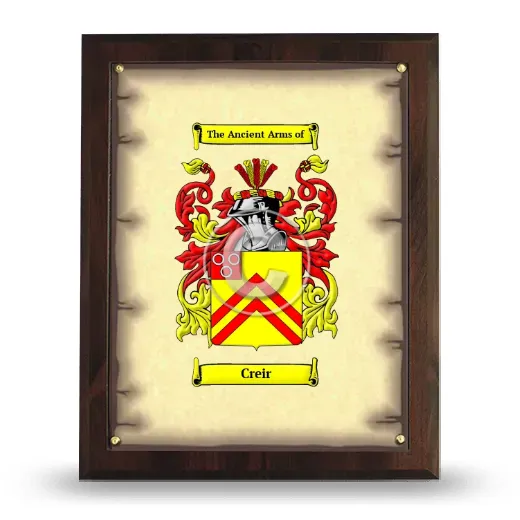 Creir Coat of Arms Plaque