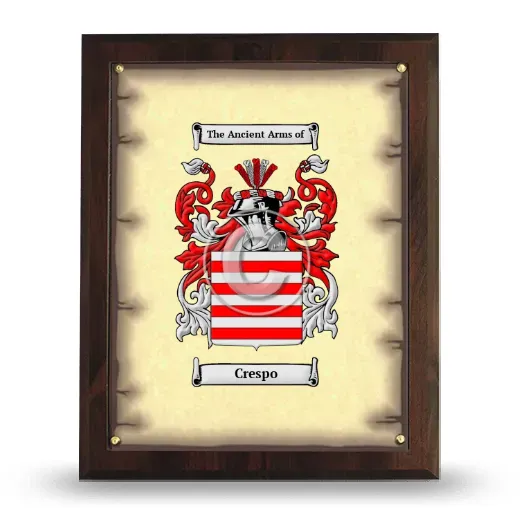Crespo Coat of Arms Plaque