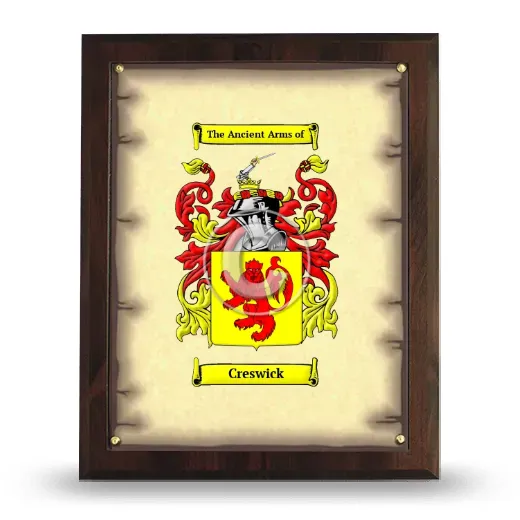 Creswick Coat of Arms Plaque