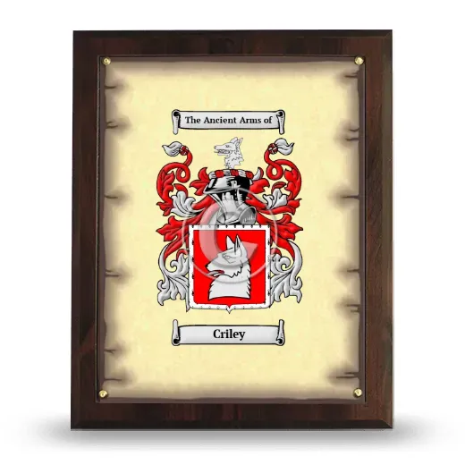Criley Coat of Arms Plaque