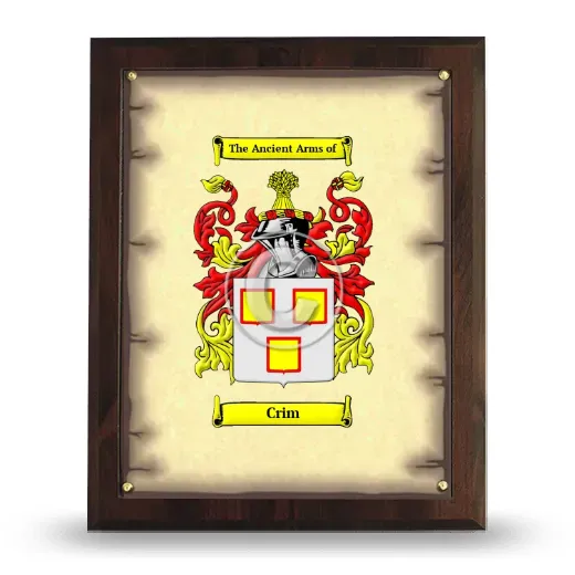 Crim Coat of Arms Plaque
