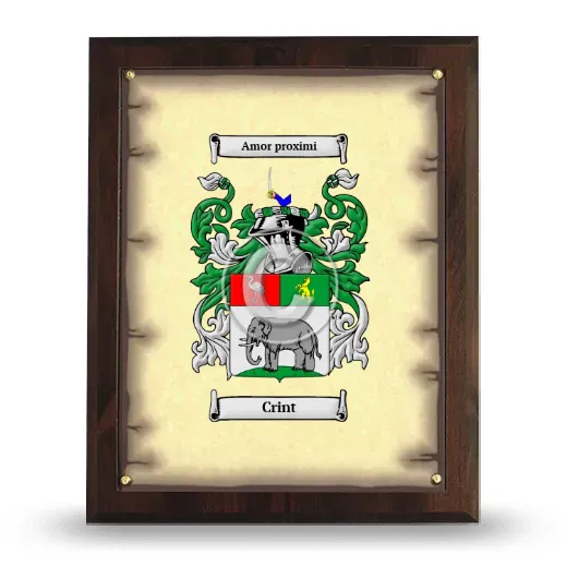 Crint Coat of Arms Plaque