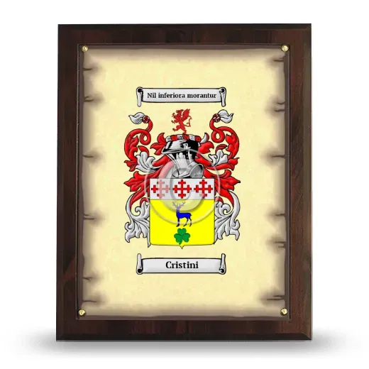 Cristini Coat of Arms Plaque