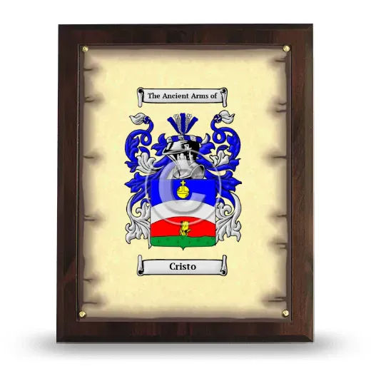 Cristo Coat of Arms Plaque