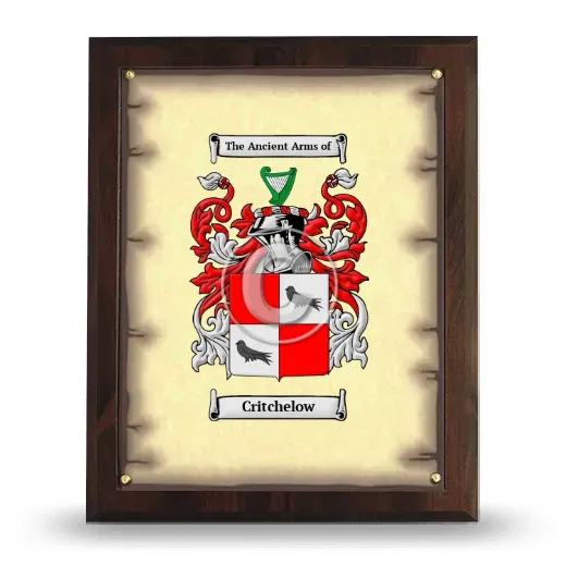 Critchelow Coat of Arms Plaque