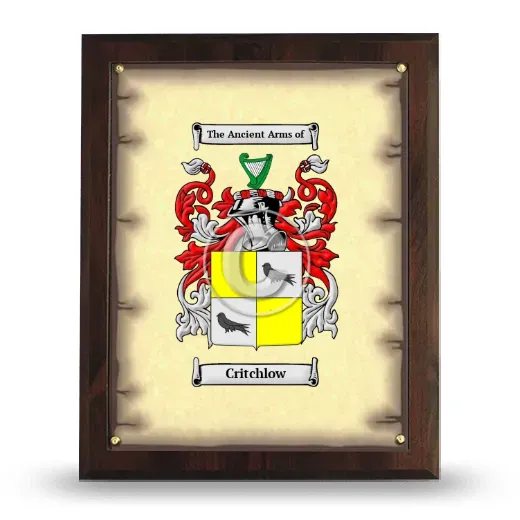 Critchlow Coat of Arms Plaque