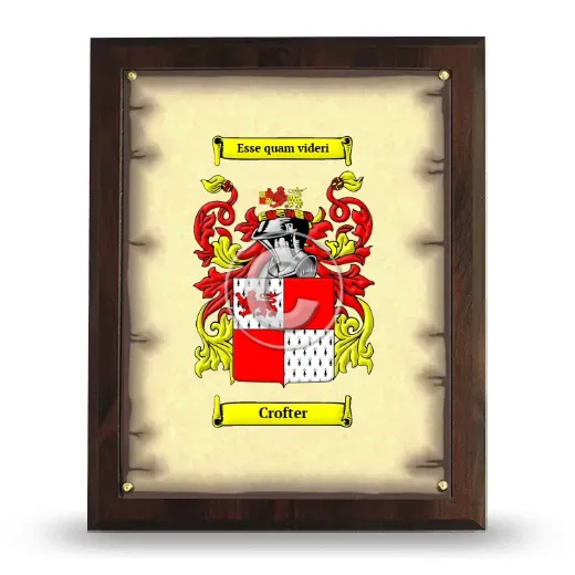 Crofter Coat of Arms Plaque