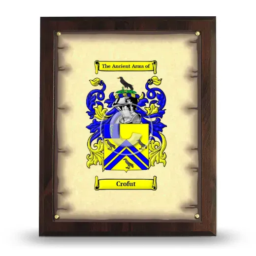 Crofut Coat of Arms Plaque