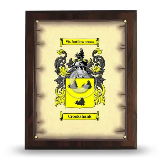Crookshank Coat of Arms Plaque