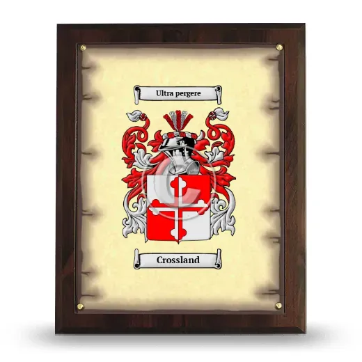 Crossland Coat of Arms Plaque