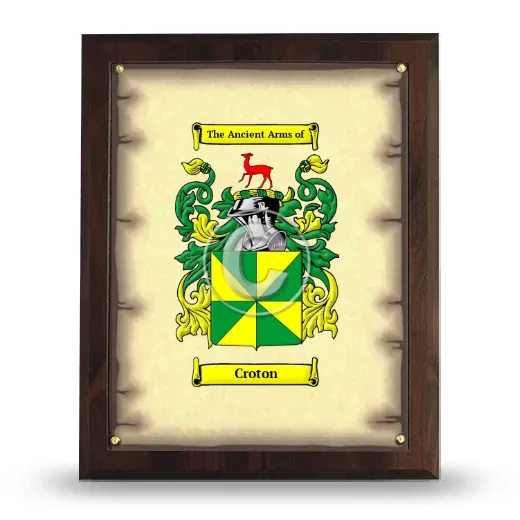 Croton Coat of Arms Plaque