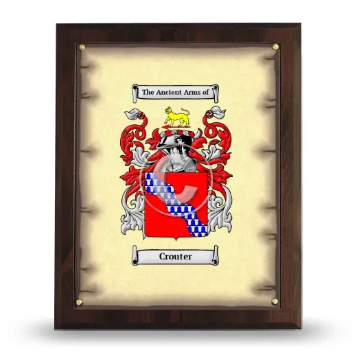 Crouter Coat of Arms Plaque