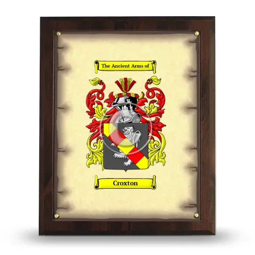 Croxton Coat of Arms Plaque