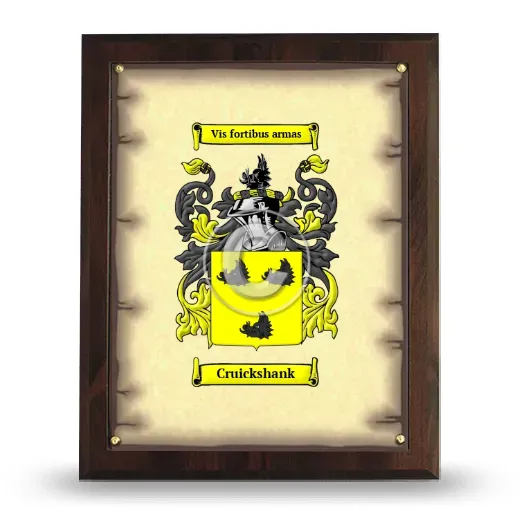 Cruickshank Coat of Arms Plaque