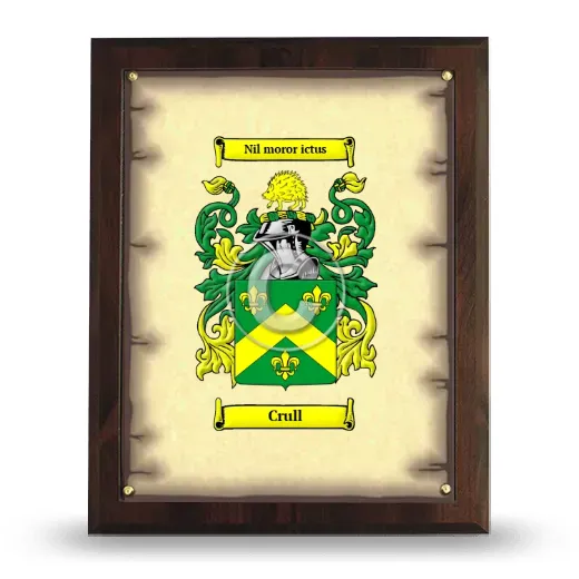 Crull Coat of Arms Plaque