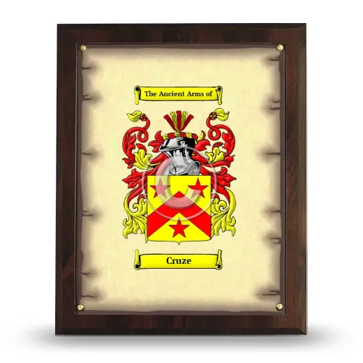 Cruze Coat of Arms Plaque