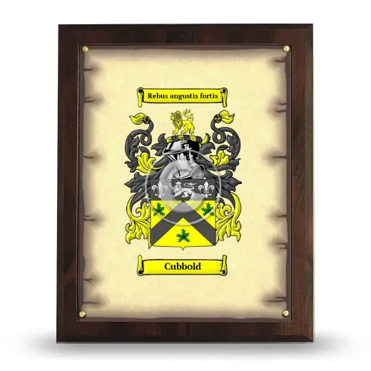Cubbold Coat of Arms Plaque