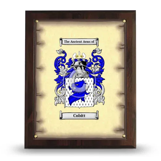 Cubitt Coat of Arms Plaque