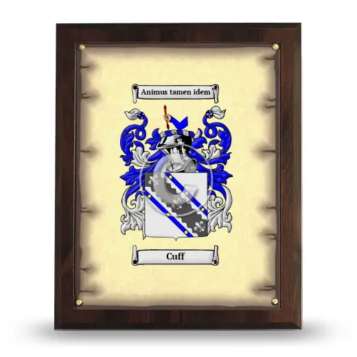 Cuff Coat of Arms Plaque