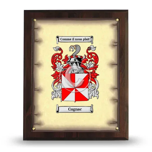 Cugnac Coat of Arms Plaque