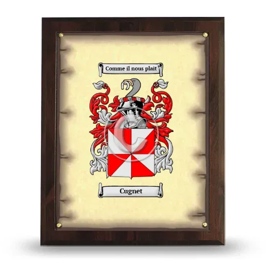 Cugnet Coat of Arms Plaque