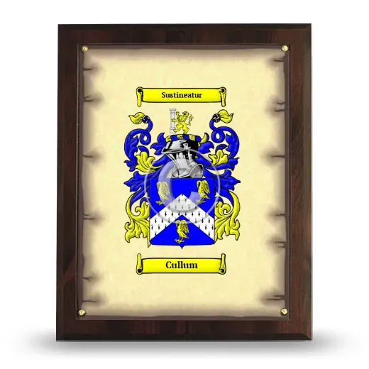 Cullum Coat of Arms Plaque