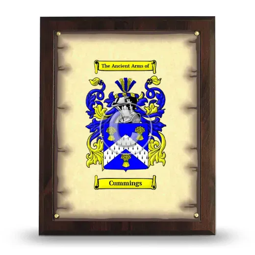 Cummings Coat of Arms Plaque