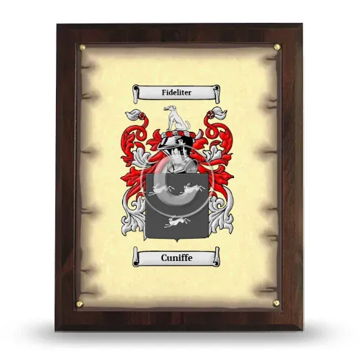 Cuniffe Coat of Arms Plaque