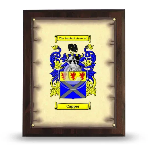 Cupper Coat of Arms Plaque