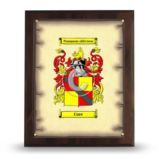 Cure Coat of Arms Plaque