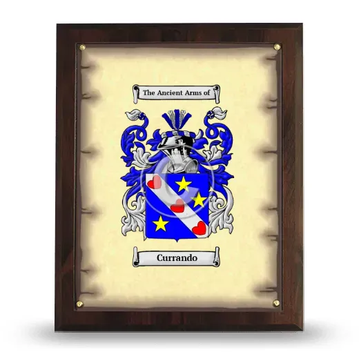 Currando Coat of Arms Plaque