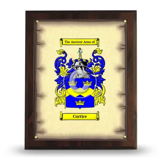Curtice Coat of Arms Plaque