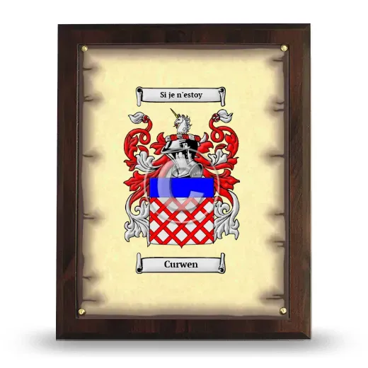 Curwen Coat of Arms Plaque