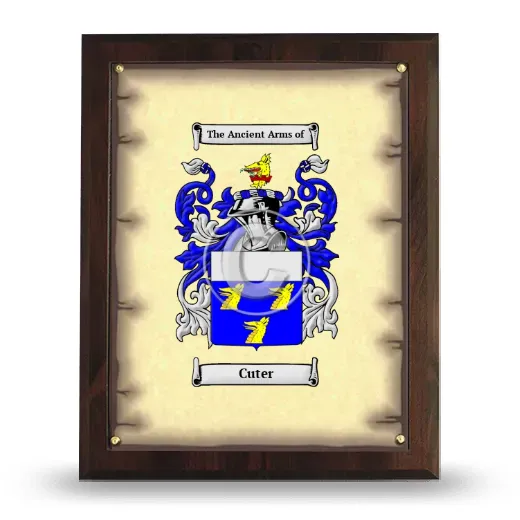 Cuter Coat of Arms Plaque