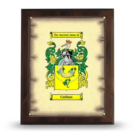 Cuthan Coat of Arms Plaque